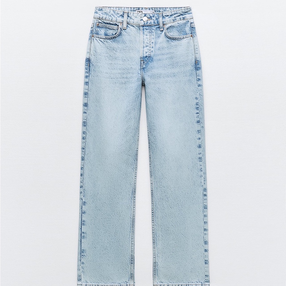 Zara mid rise straight leg jeans